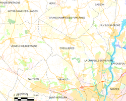 Map commune FR insee code 44209